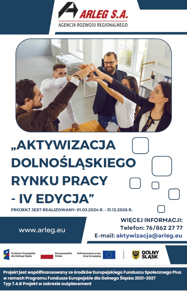 Zdjęcie artykułu Projekt „AKTYWIZACJA DOLNOŚLĄSKIEGO RYNKU PRACY – IV EDYCJA”
