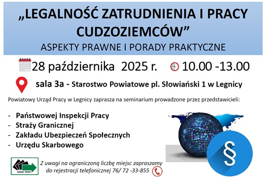 Zdjęcie artykułu Legalność zatrudnienia i pracy cudzoziemców - SEMINARIUM